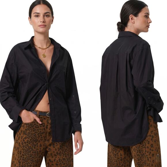 Citizens Of Humanity Tops - Citizens of Humanity Kayla Shirts in Black oversized high low hem size Small